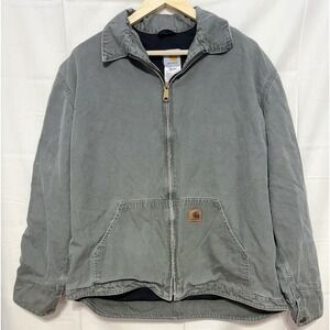 Carhartt J210 DMS Dark Moss Green Hamilton Jacket Cotton Canvas Workwear Men's L